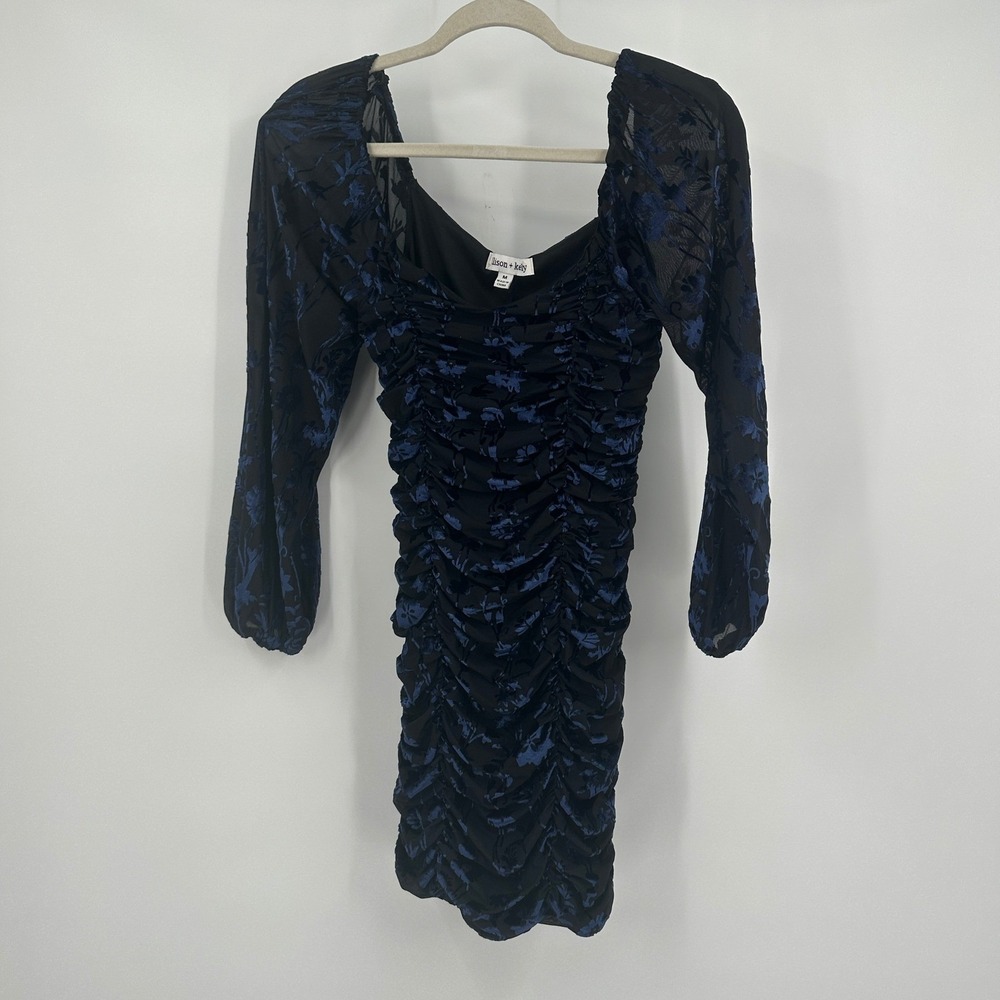 Allison + Kelly Womens Whimsigoth Burnout Velvet Top Size M Goth Romantic Black
